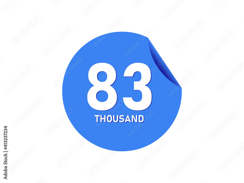 83 Thousand texts on the blue sticker 83 Thousand texts on the blue sticker