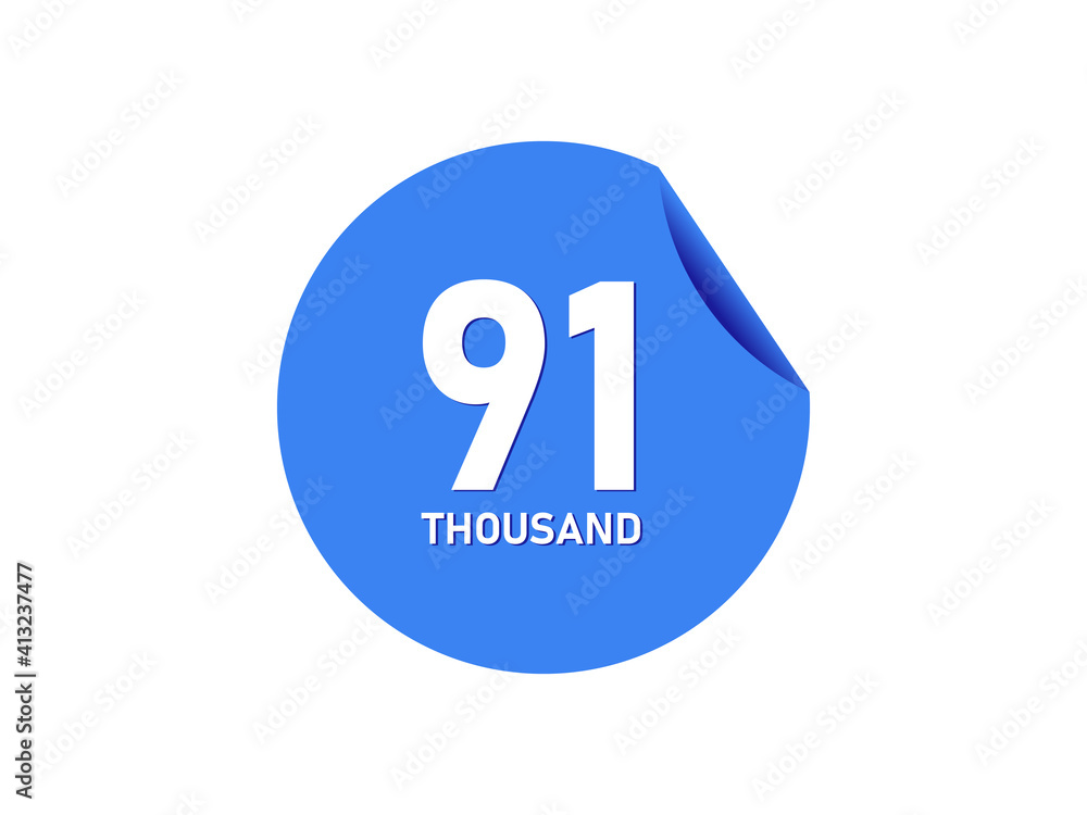 91 Thousand texts on the blue sticker 91 Thousand texts on the blue sticker