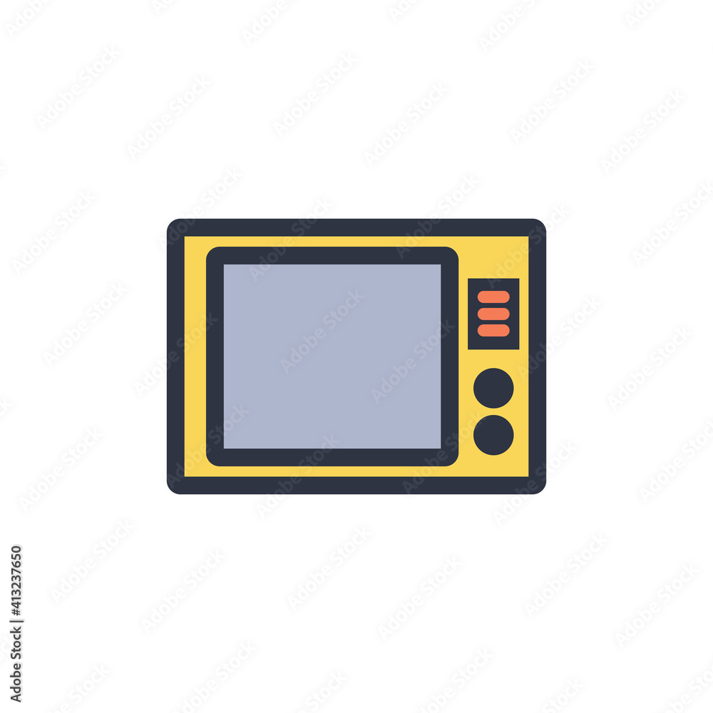 Television Flat Icon Design Vector template illustration Television Flat Icon Design Vector template illustration