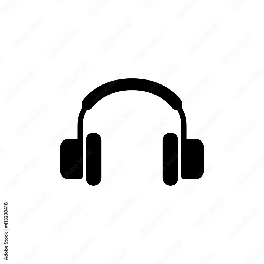 Earphone Headset Icon Design Vector Template Illustration Earphone Headset Icon Design Vector Template Illustration