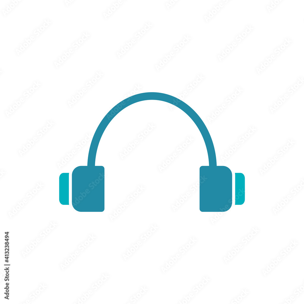 Earphone Headset Icon Design Vector Template Illustration Earphone Headset Icon Design Vector Template Illustration