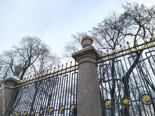 The railing of Summer Garden in St Petersburg, Russia
