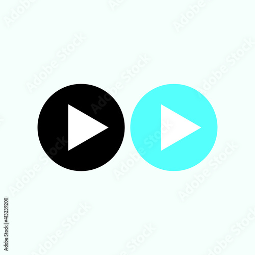 Free Download Play button icon in trendy flat style isolated on grey background. Play symbol for your web site design, logo, app, UI. Vector illustration - GFXLoad