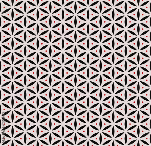Simple, colorful pattern of geometric shapes