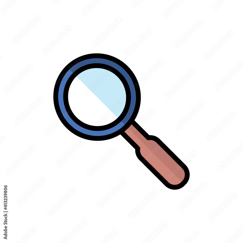 Magnifying Icon Design Illustration Template Magnifying Icon Design Illustration Template