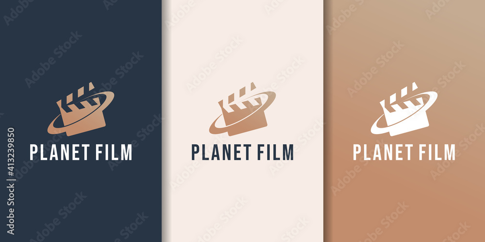 Planet film logo design