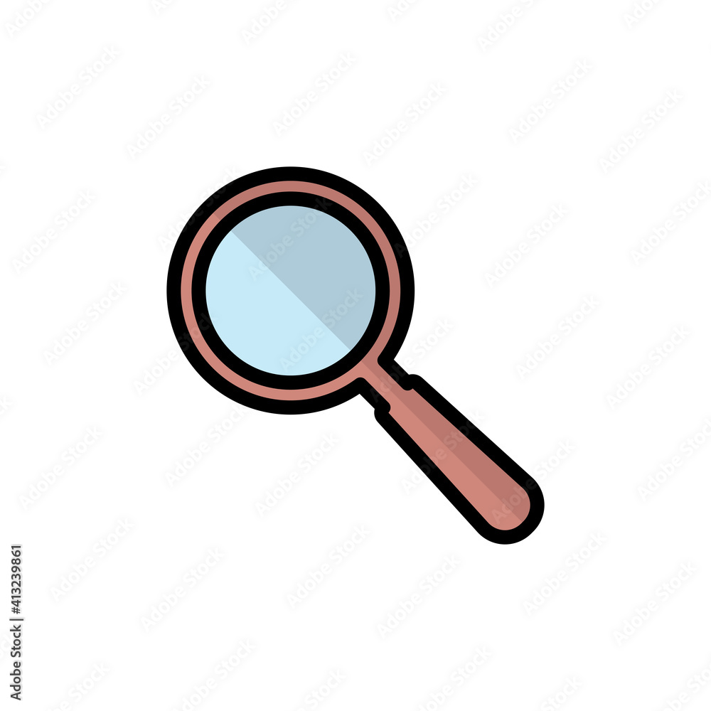Magnifying Icon Design Illustration Template Magnifying Icon Design Illustration Template