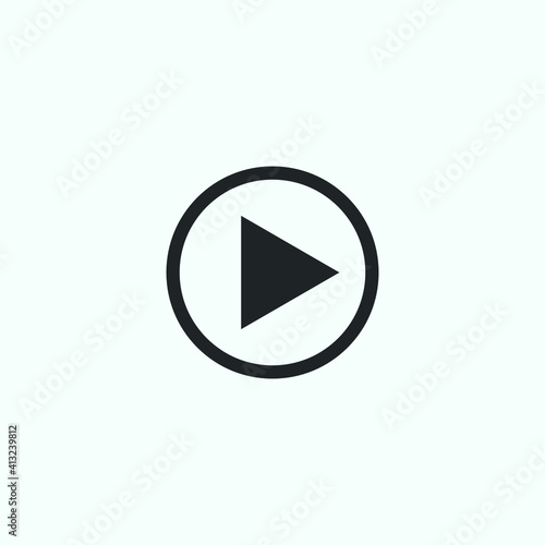 Free Download Play button icon in trendy flat style isolated on grey background. Play symbol for your web site design, logo, app, UI. Vector illustration - GFXLoad