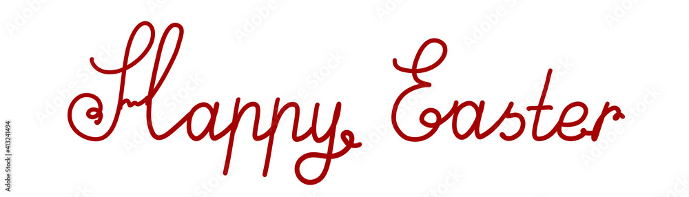 Happy Easter lettering text isolated on white background. Happy Easter lettering text isolated on white background.