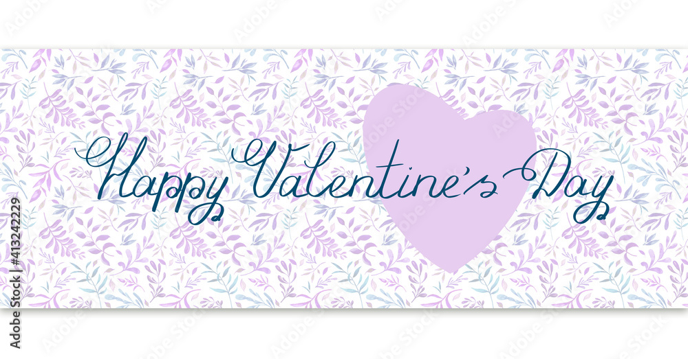 Happy Valentine's Day phrase made with a blue marker