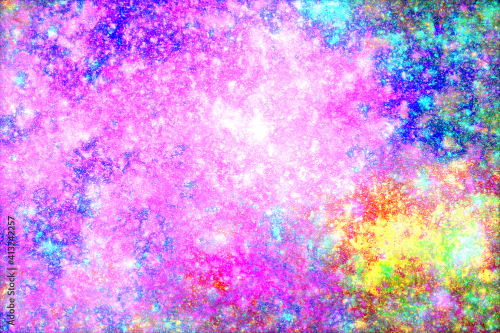 Abstract background with bright particles in chaotic motion