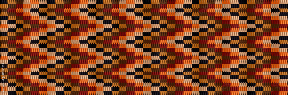 Fototapeta premium Traditional ethnic ornament for use on fabrics, tiles, ceramics and other interior details.