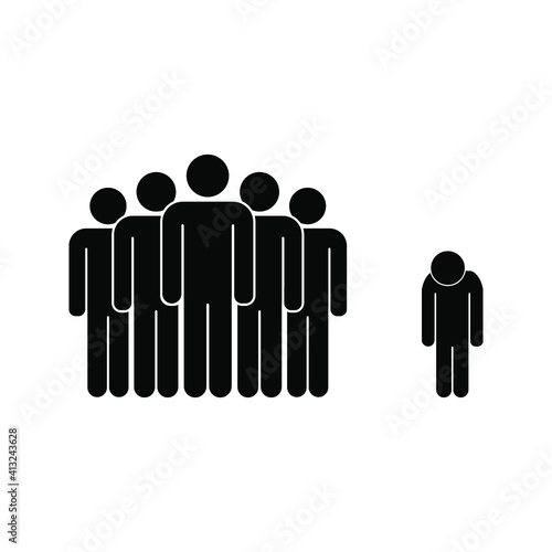 Social bullying icon. 