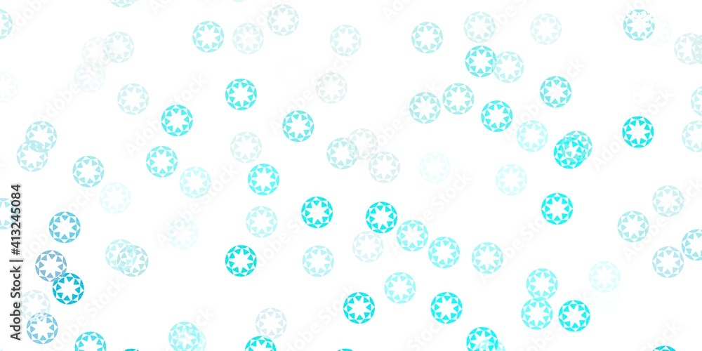 Light blue vector background with bubbles.