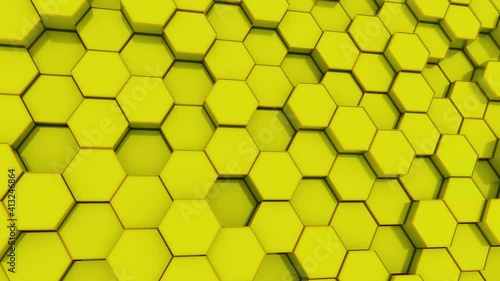 hexagon Yellow Background 
