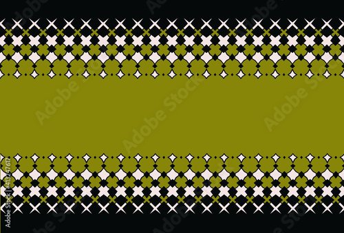 Wallpaper Mural  Tri-colored ornament with geometric elements Torontodigital.ca