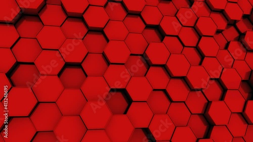hexagon red Background 