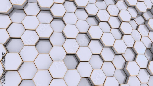 hexagon white Background 