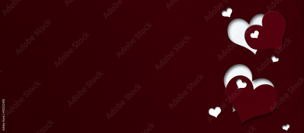 valentines lovers day red banner valentines lovers day red banner