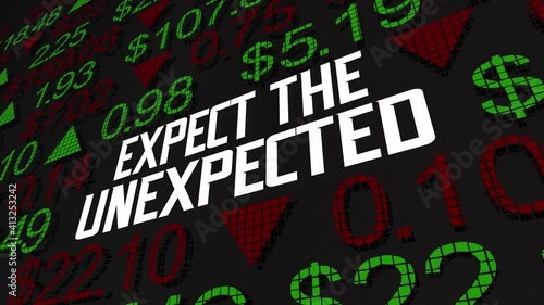 Expect the Unexpected Stock Market Surprise Shock Boom Bust 3d Animation