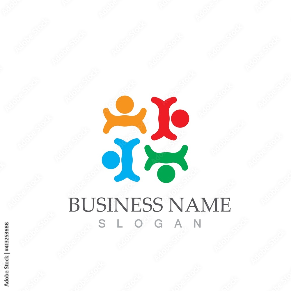 Obraz premium Community, network and social icon