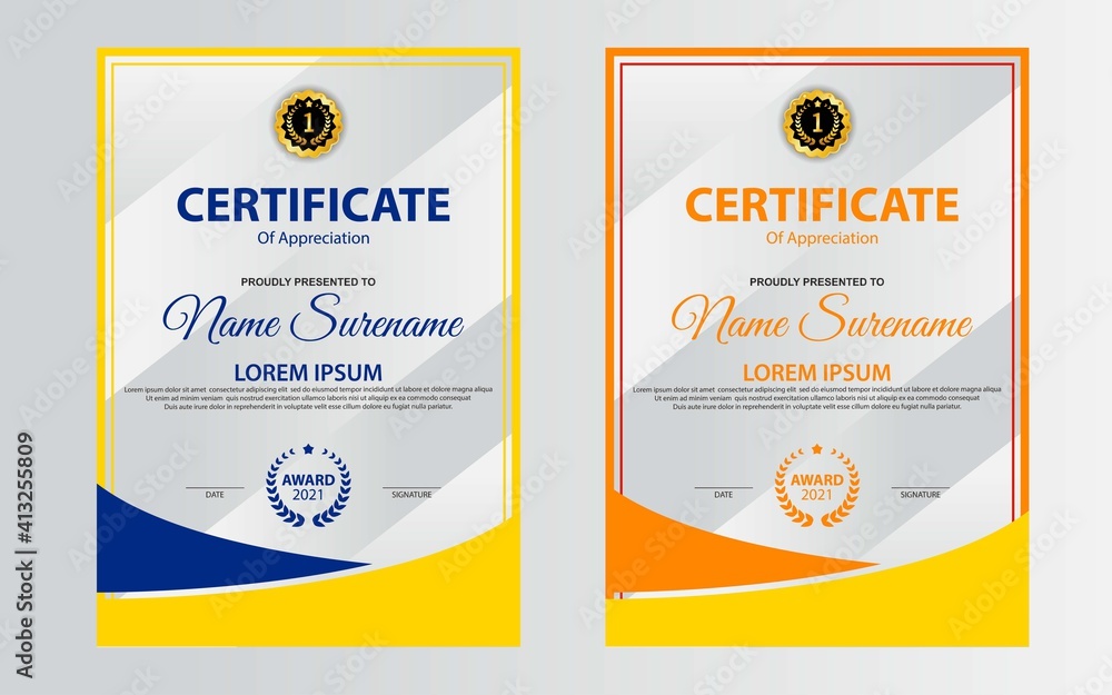 Obraz premium certificate template design