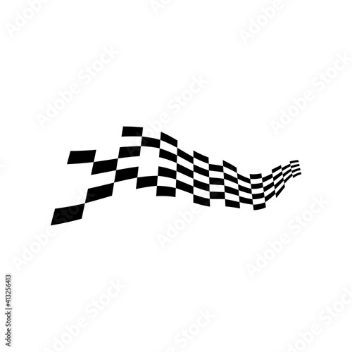 Race flag icon logo design vector. Icon Symbol. Template Illustration. Creative design