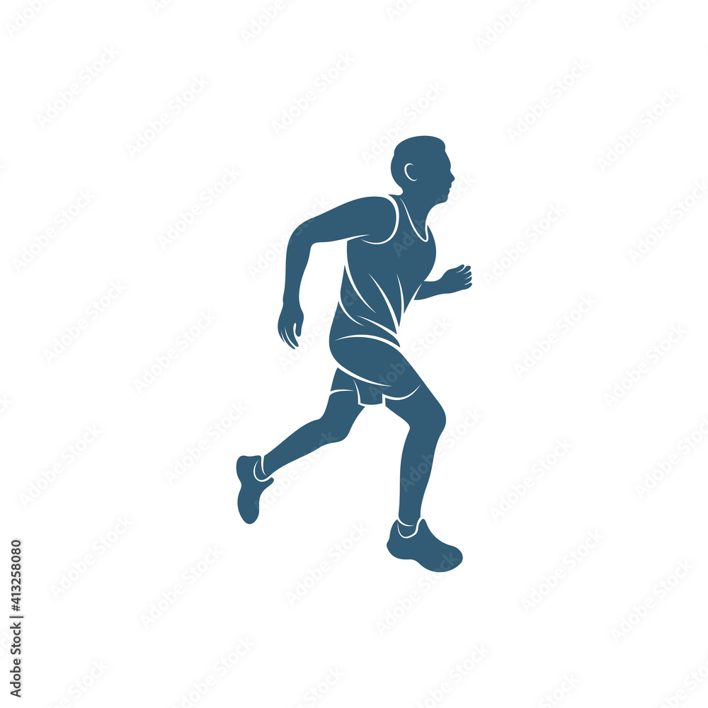 Man runner athletic logo design vector. Icon Symbol. Template Illustration. Creative design Man runner athletic logo design vector. Icon Symbol. Template Illustration. Creative design