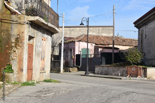 Street view in Oppido Mamertina, Calabria, Italy photo