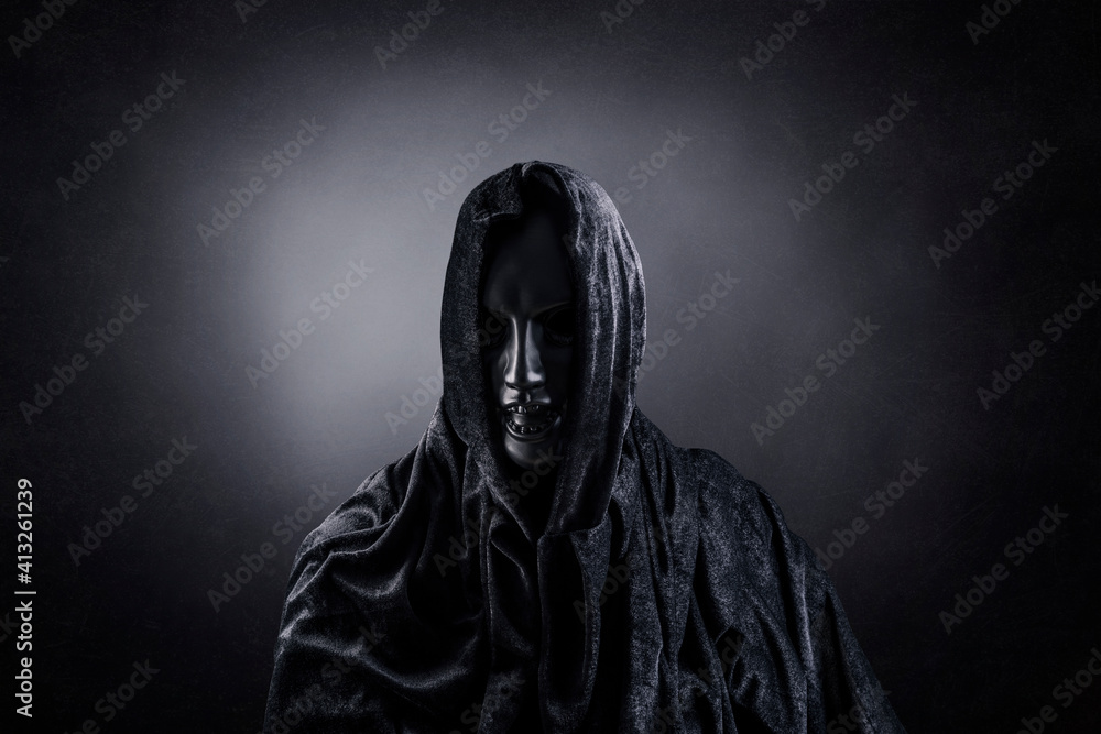 Portrait of a ghostly figure in the dakness of the night Portrait of a ghostly figure in the dakness of the night