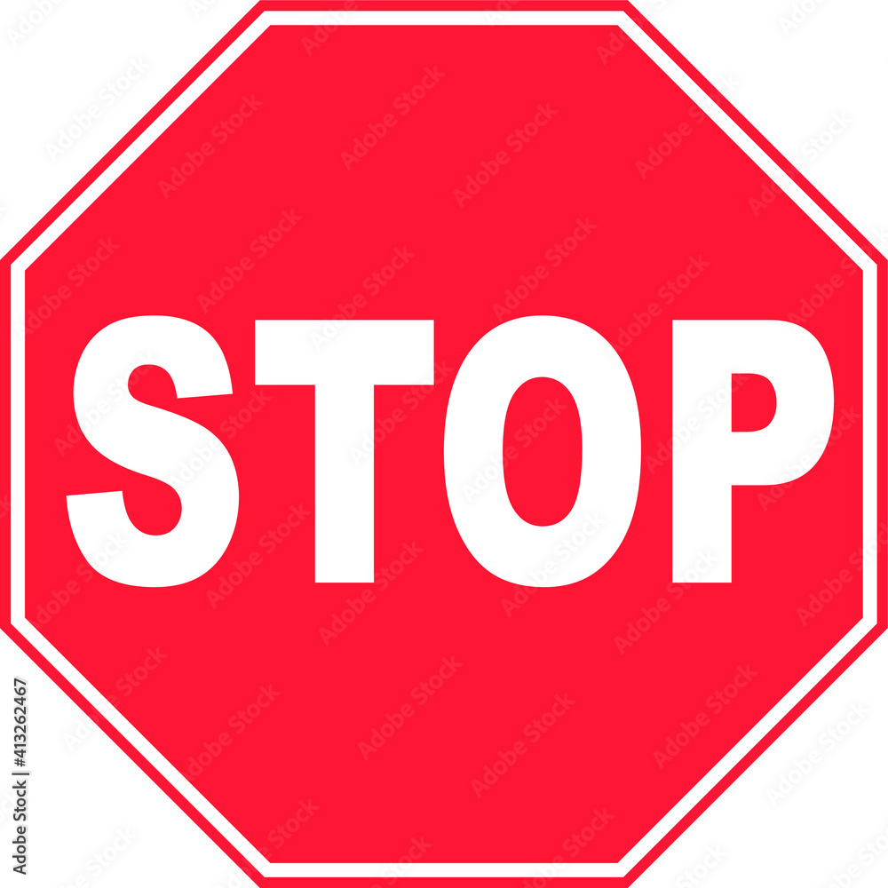 stop sign isolated on white stop sign isolated on white