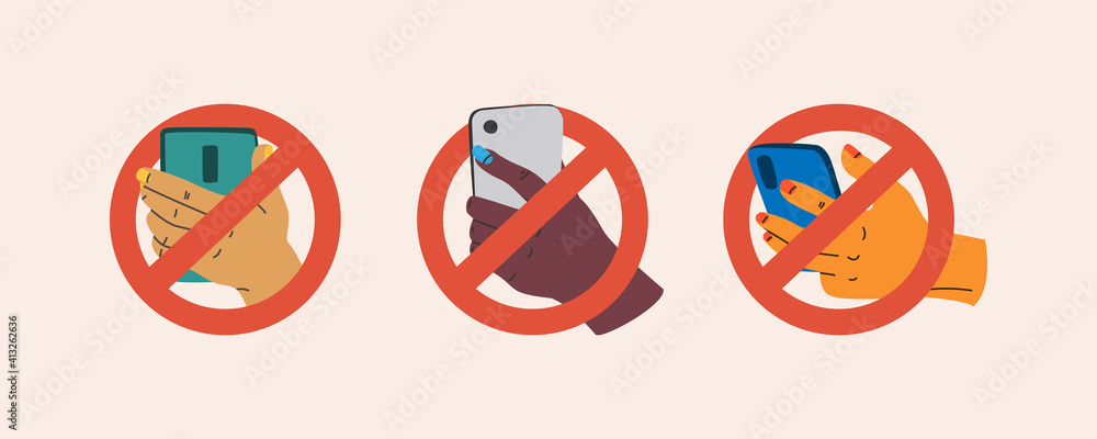 Fotografie Prohibition to use a mobile phone