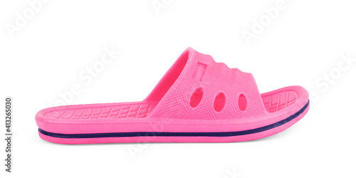 Quadro su tela house slippers isolated on white background