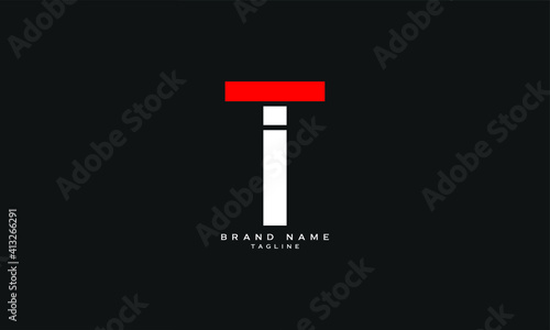 TI, IT, Abstract initial monogram letter alphabet logo design