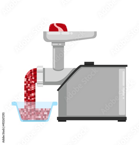 Kitchen electric meat grinder process cooking stuffing