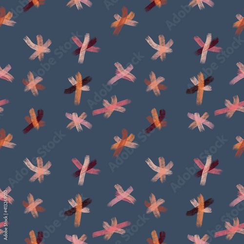 Abstract seamless repeat pattern of colorful background for fabric textile and art work  vintage style