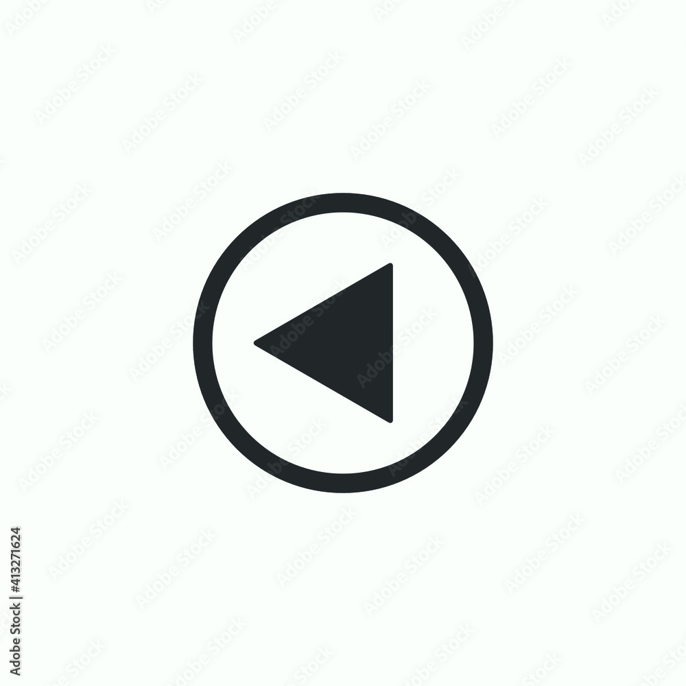Play button icon in trendy flat style isolated on grey background. Play symbol for your web site design, logo, app, UI. Vector illustration Play button icon in trendy flat style isolated on grey background. Play symbol for your web site design, logo, app, UI. Vector illustration