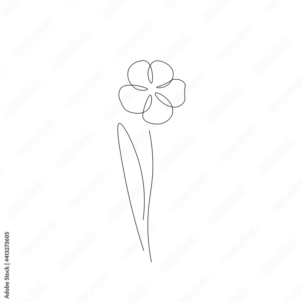 Fototapeta Spring flower background, vector illustration