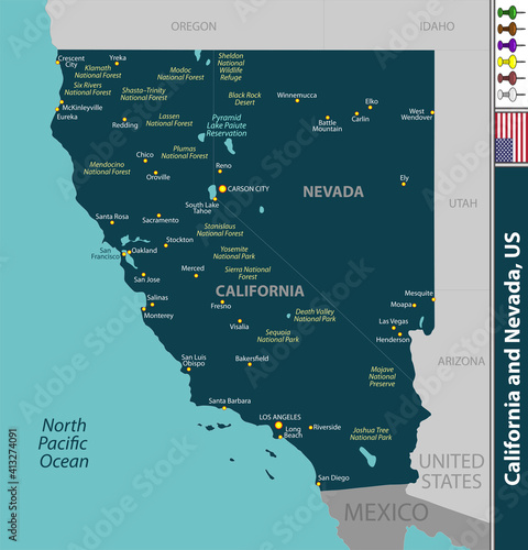 California and Nevada, United States