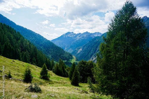 Beautiful view over the Lavizzara valley near Fusio, Switzerland