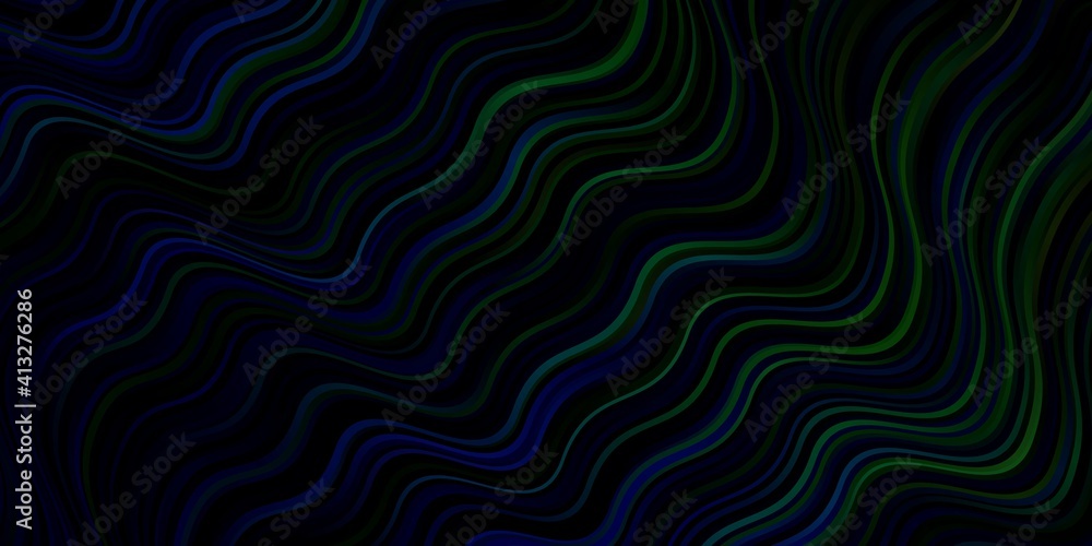 Light Blue, Green vector backdrop with bent lines. Light Blue, Green vector backdrop with bent lines.