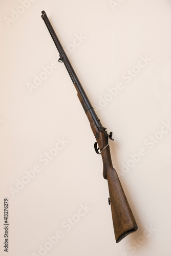 Hunting rifle in a rich ataman house. 19 century