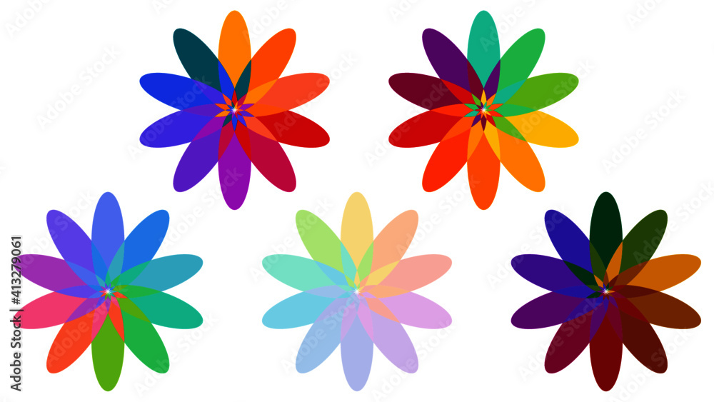 Oval venn diagram petal infographic Oval venn diagram petal infographic