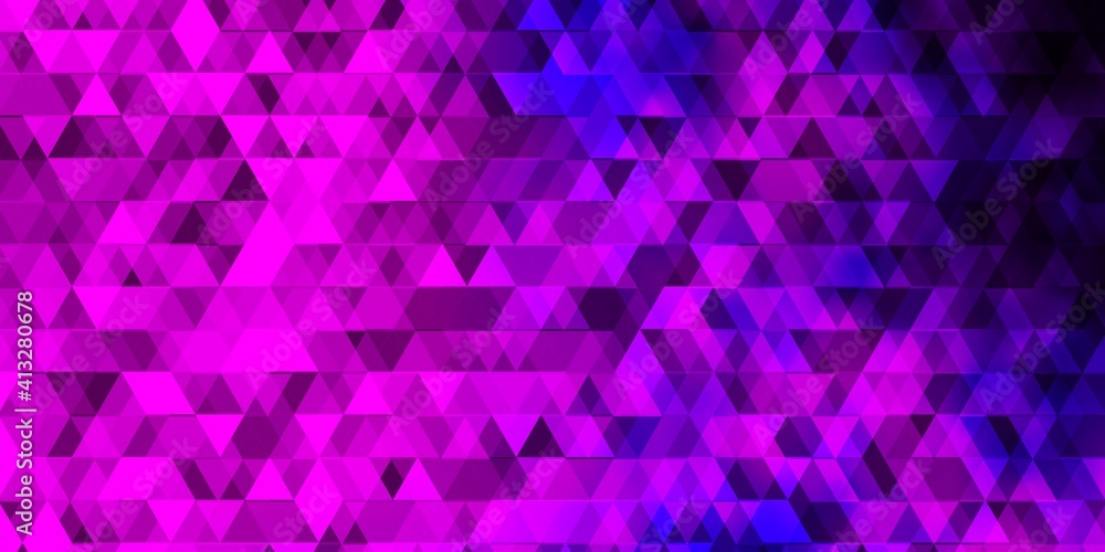Obraz premium Light Pink, Blue vector backdrop with lines, triangles.