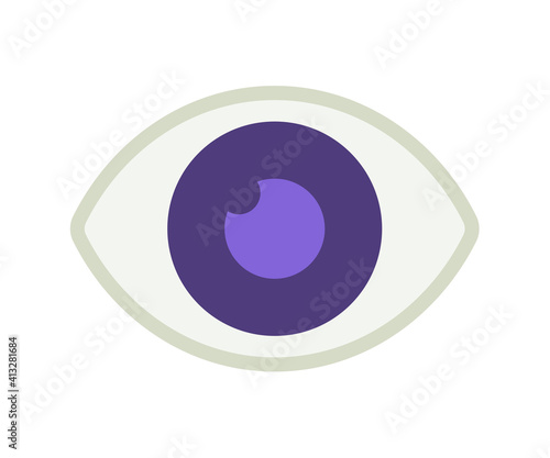 vision see eye single single isolated icon with flat style