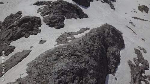 Aerials of Swiss Steingletscher and its suroundings photo