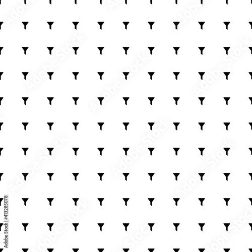 Square seamless background pattern from geometric shapes. The pattern is evenly filled with black funnel symbols. Vector illustration on white background