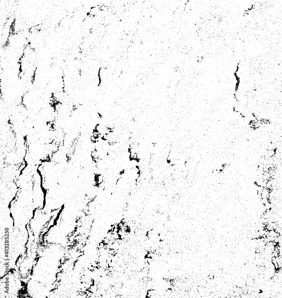 Cracked and Scratched Grunge Urban Background Texture Vector. Dust Overlay Distress Grainy Grungy Effect. Distressed Backdrop Vector Illustration. Isolated Black on White Background. EPS 10.