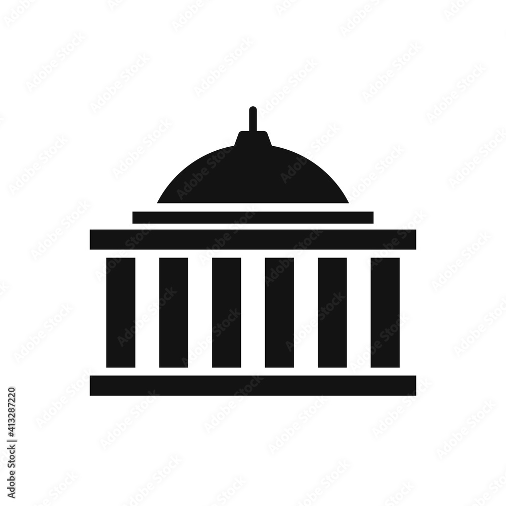 Simple Capitol building vector logo design