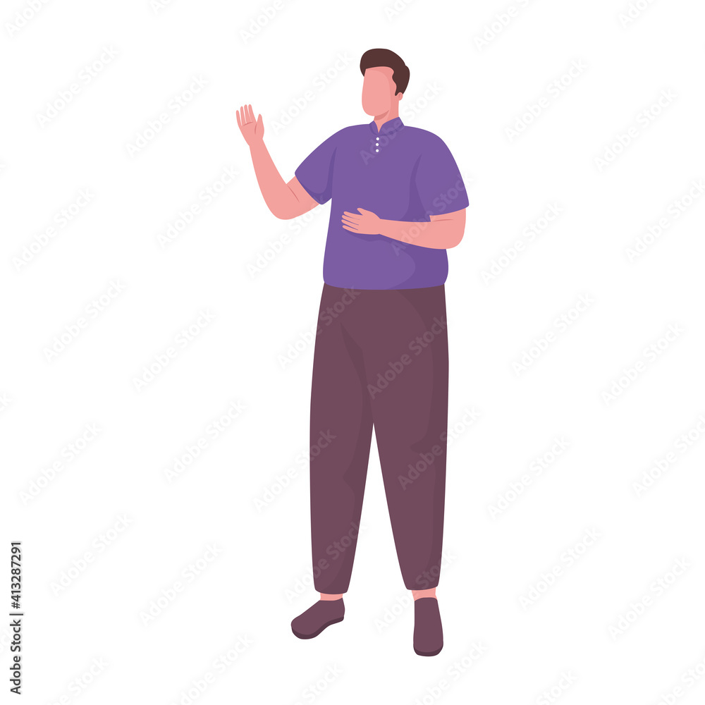 young man standing avatar character vector illustration design young man standing avatar character vector illustration design